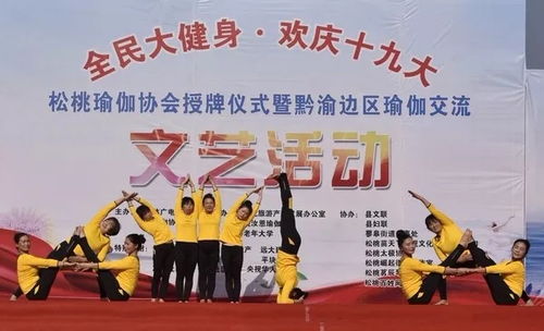 松桃举行全民大健身欢庆十九大瑜伽交流活动，组织文化艺术交流活动